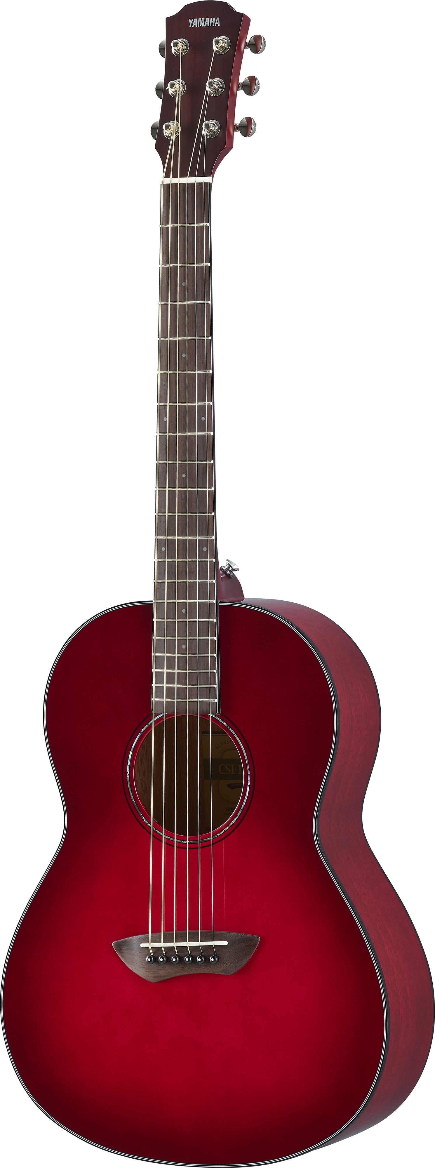 Yamaha CSF1M Travel Acoustic Guitar w/Deluxe Gigbag - Crimson Red Burst