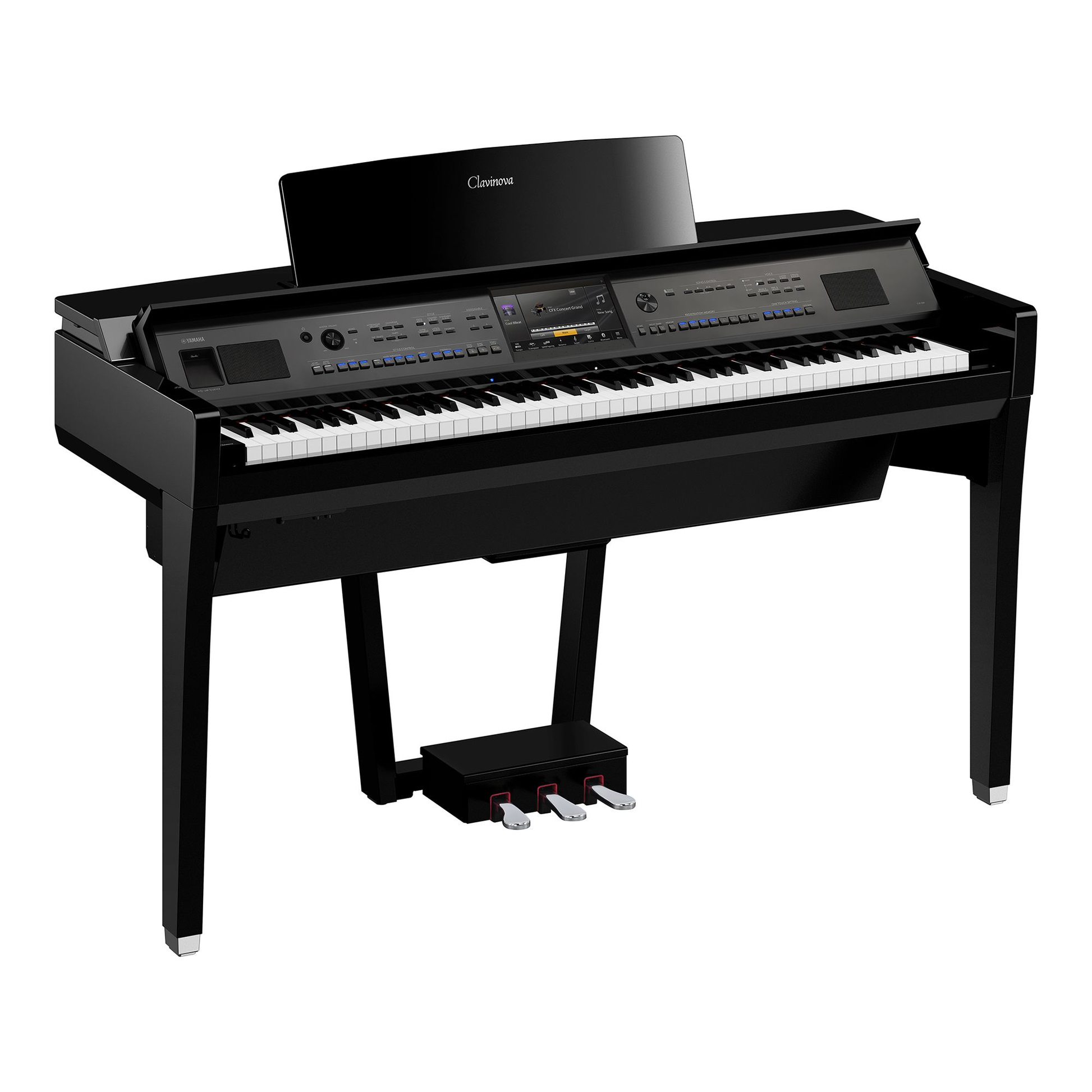 Yamaha CVP909PE Clavinova Digital Piano w/Matching Bench - Polished Ebony