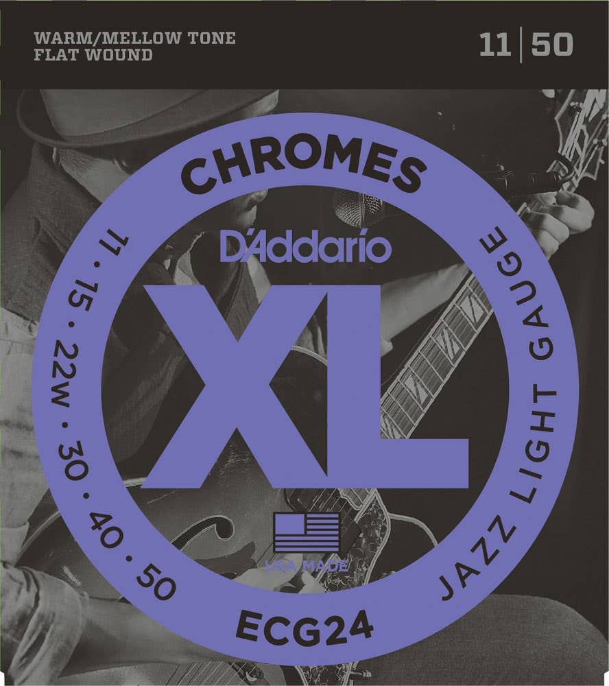 D'Addario XL Chromes Flatwound Electric String Set - 11-50