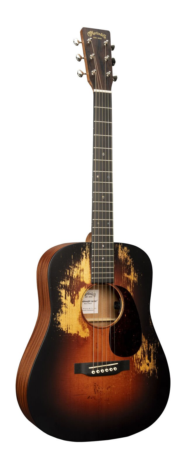 Martin Junior Series DJR-E Dreadnought Travel Acoustic Electric Guitar - StreetLegend Burst