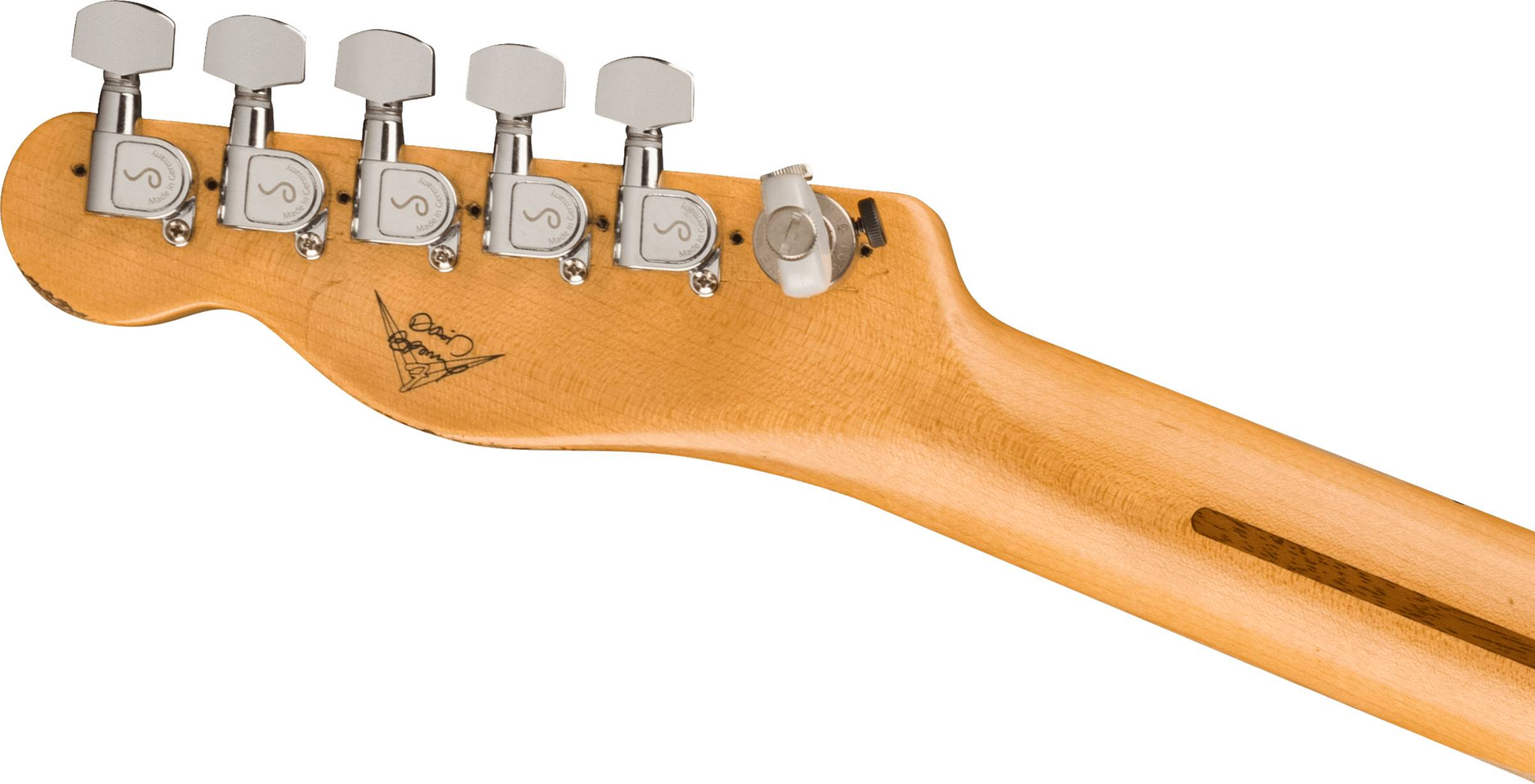 Fender Custom Shop Masterbuilt Waylon Jennings BTB 54' Telecaster Relic - Black and White Tooled Leather over Butterscotch Blonde