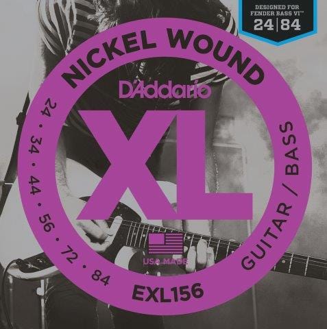D'Addario EXL156 String Set for Fender Bass VI  - 24-84