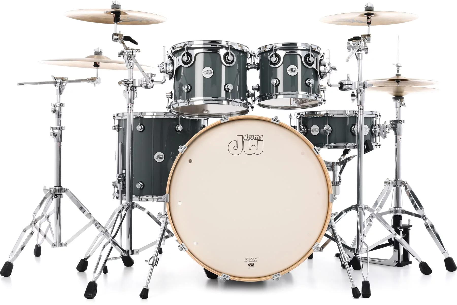 DW Drums Design Series 5-piece Drum Kit - Steel Grey Finish