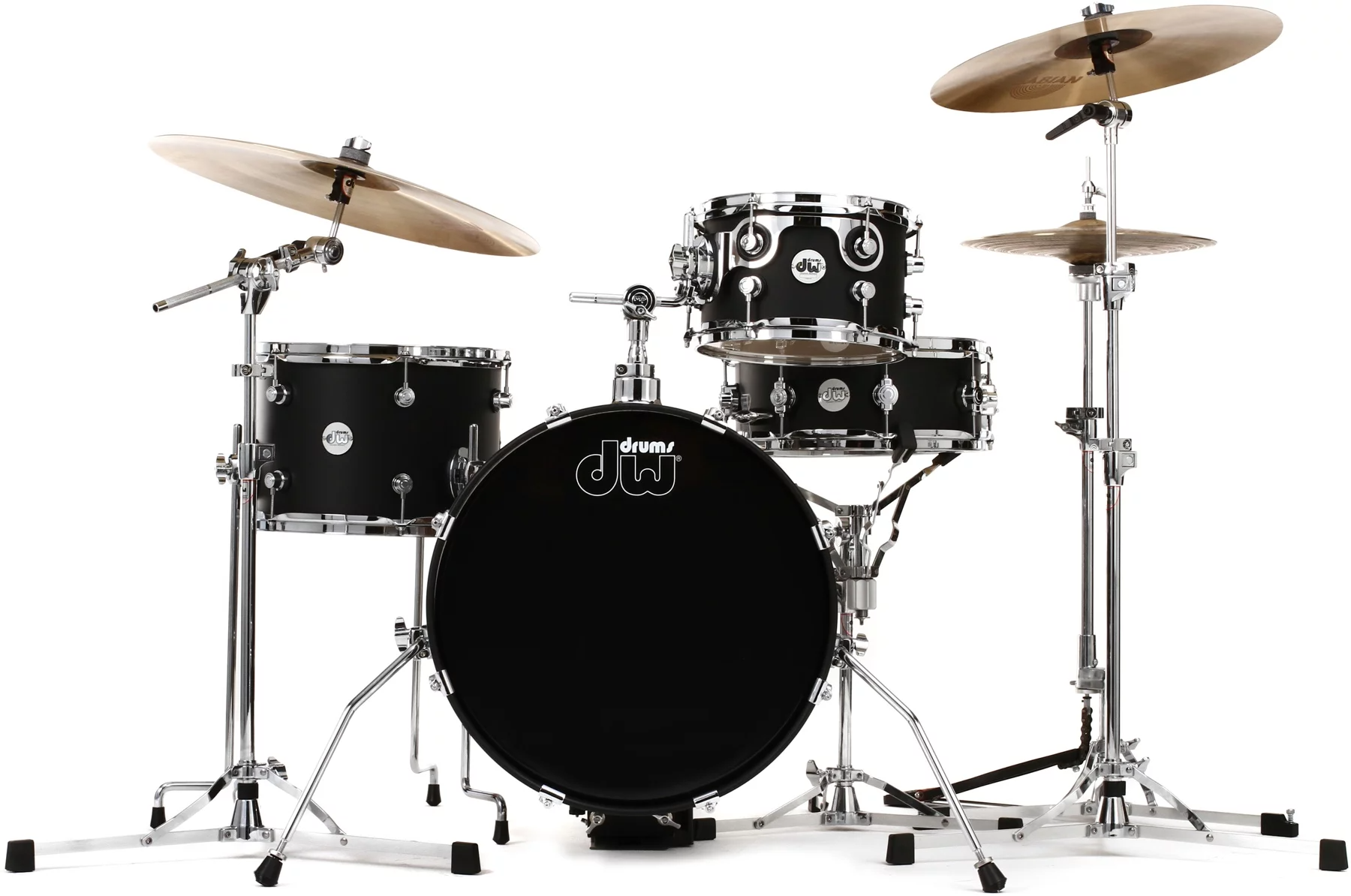 DW Design Series Mini-Pro 4pc Drum Kit - Shell Pack - Black Satin