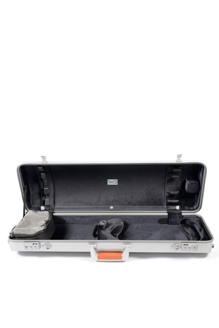 BAM LA DEFENSE Hightech Oblong Violin Case - Brushed Aluminium (DEF2001XLA)