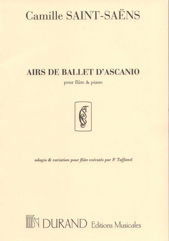 Saint-Saens - Airs de Ballet D'Asciano - Arr P. Taffanel for Flute/Piano (Durand)