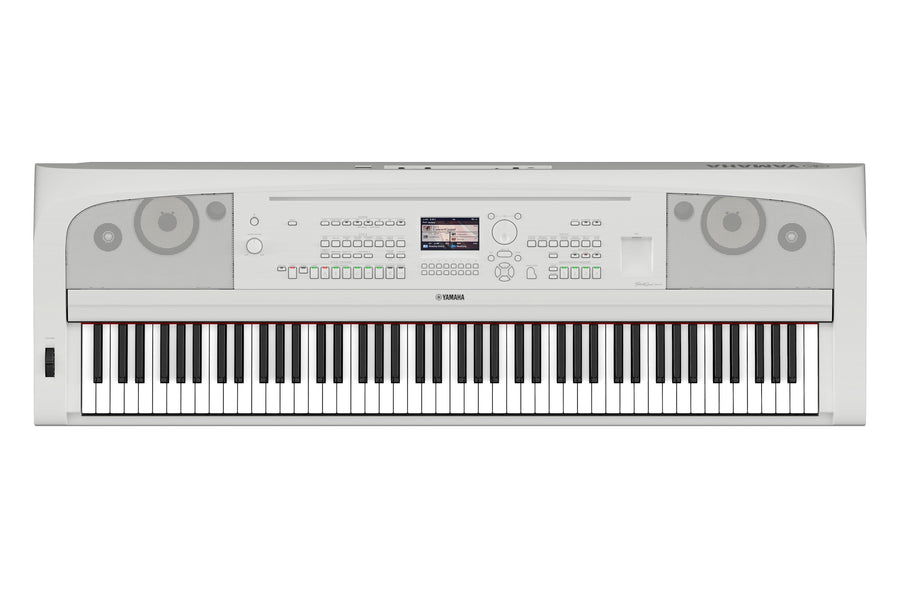 Yamaha DGX-670WH Portable Grand Piano w/Stand and Pedal Unit - White