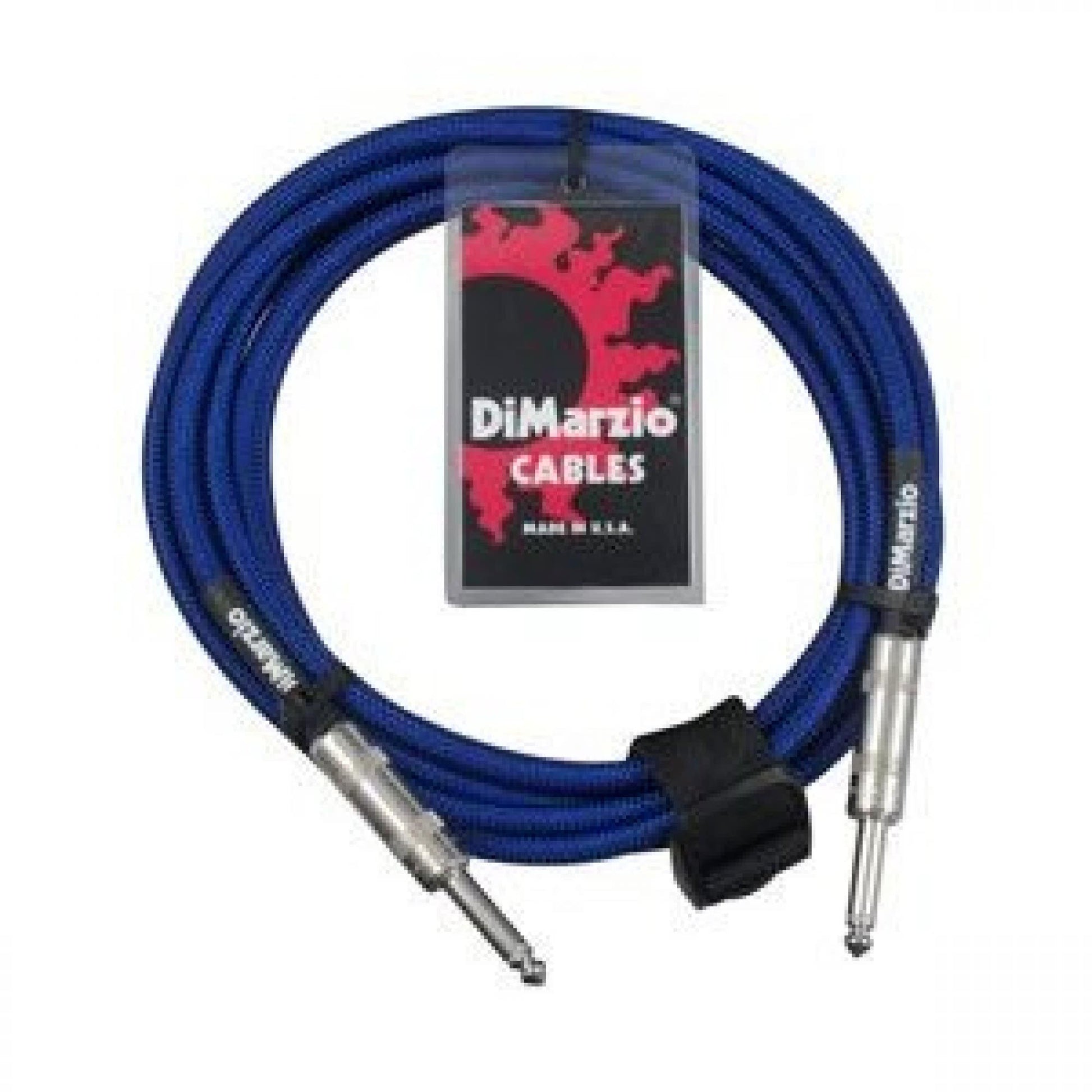 Dimarzio Braided Instrument Cable 10ft (3m) - Electric Blue