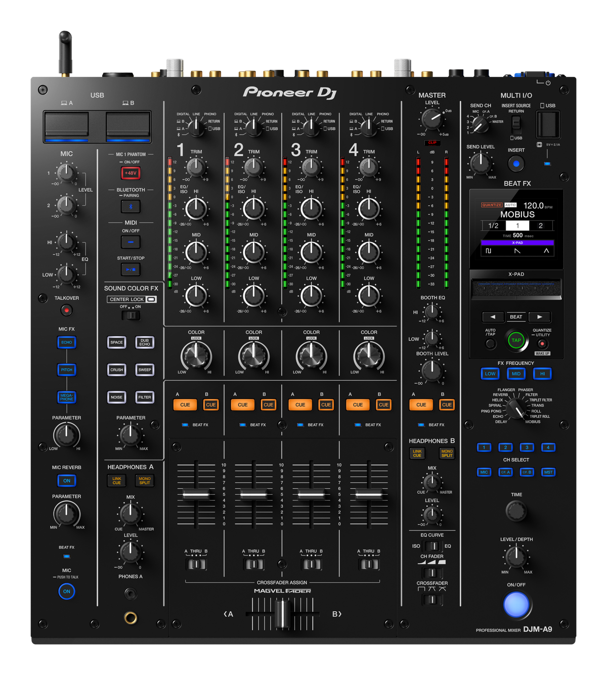 Pioneer DJ DJM-A9 Mixer w/Bluetooth - Black