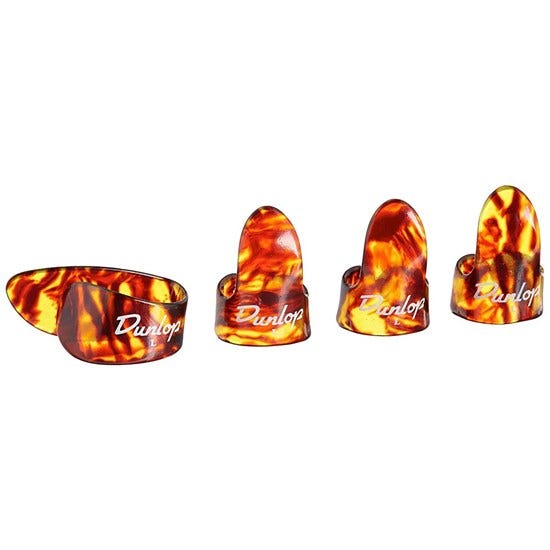Dunlop Shell Finger&Thumb Player Pack - Large (1xThumb + 3xFinger-Pick)