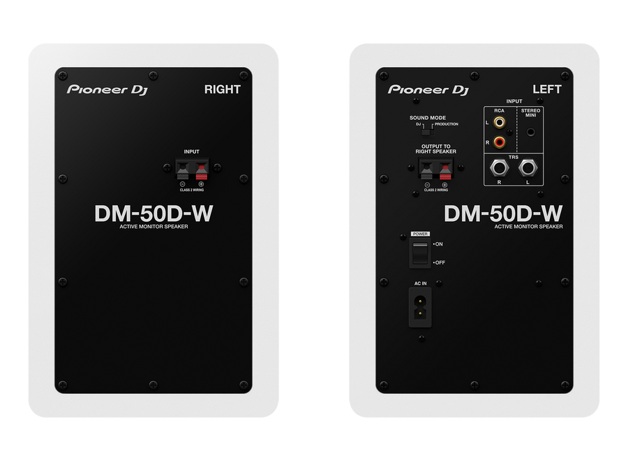 Pioneer DJ DM-50D 5in Desktop Monitor System - White