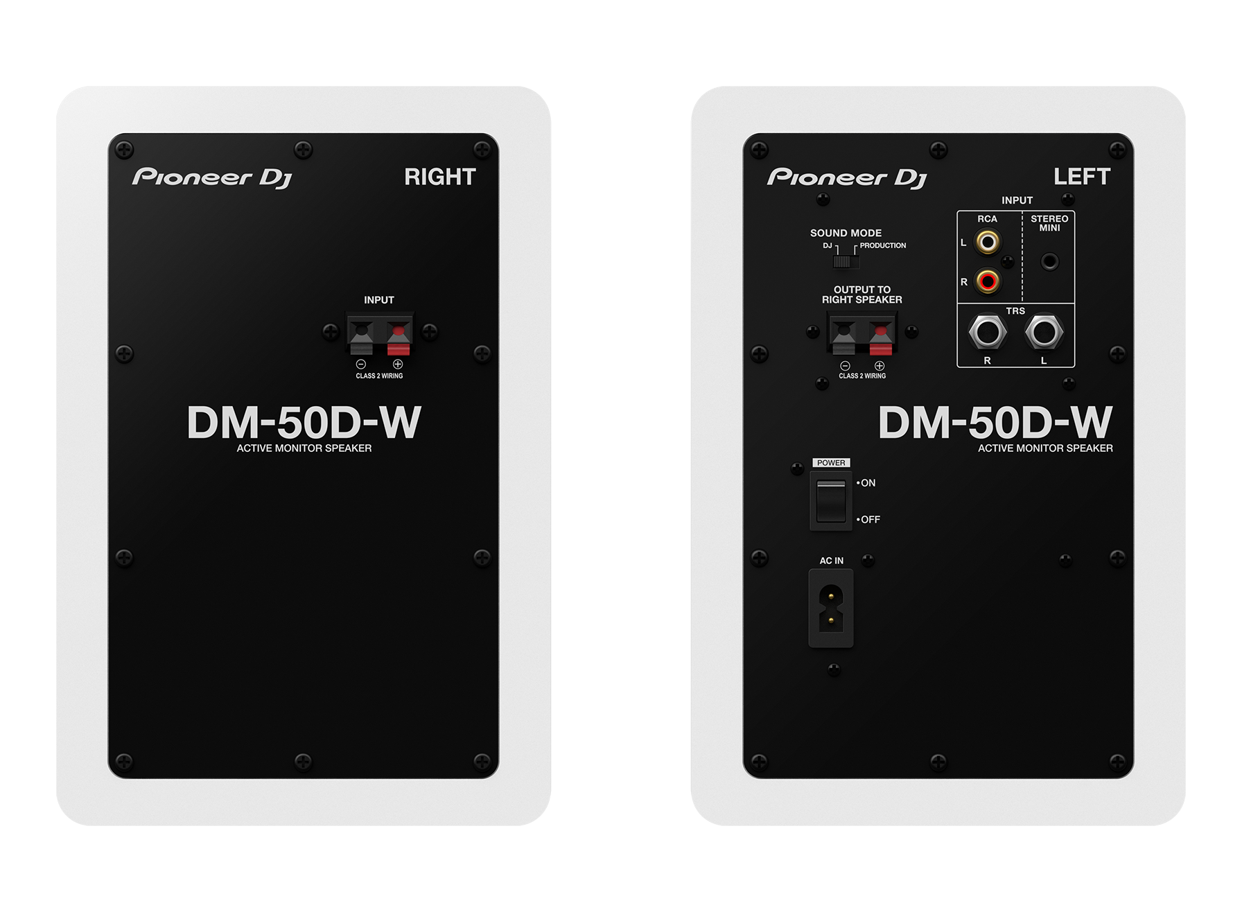 Pioneer DJ DM-50D 5in Desktop Monitor System - White