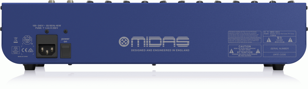 Midas DM16 16-Input Analogue Mixer w/ Midas Preamps