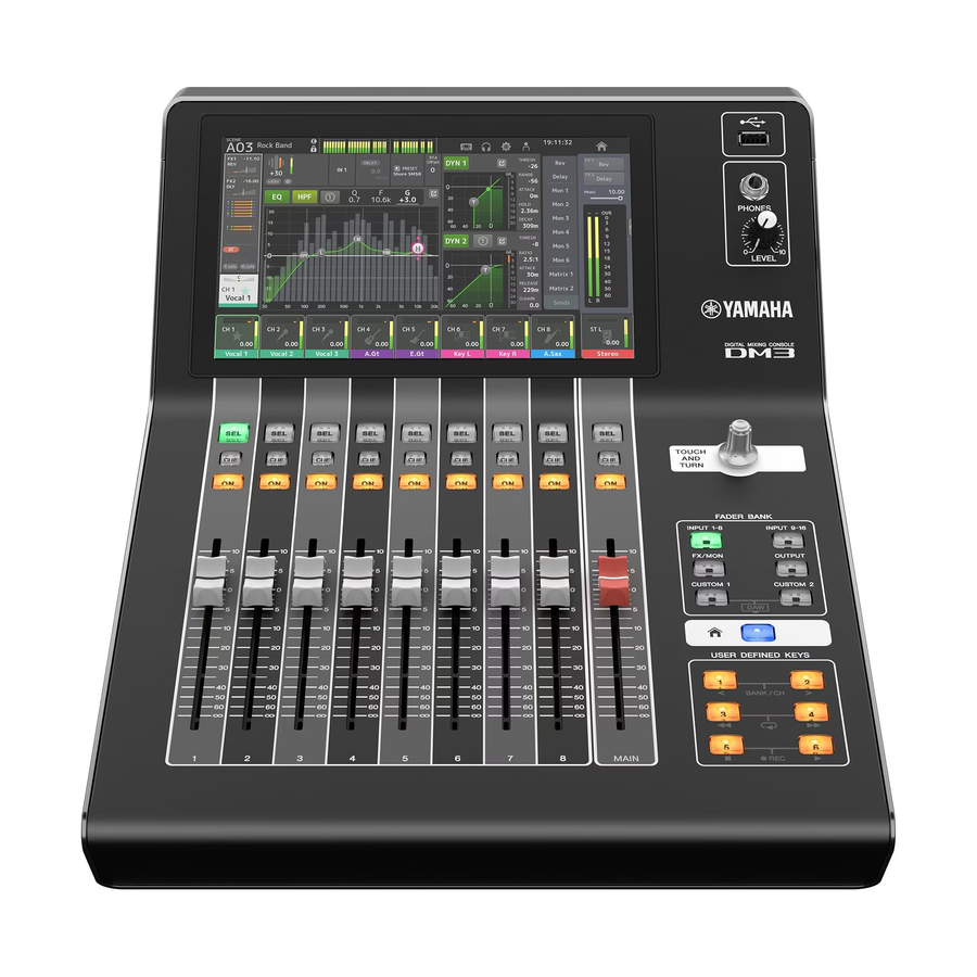 Yamaha DM3 Dante Compatible Digital Mixing Console (DM3)