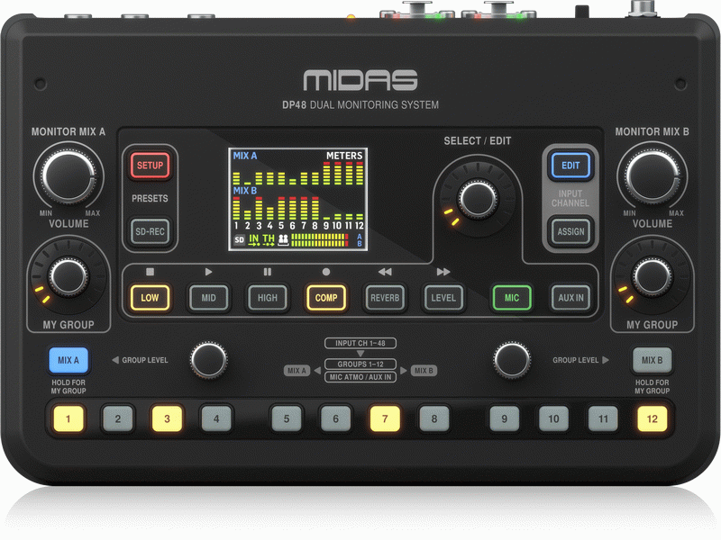 Midas DP48 Dual CH Personal Monitor Mixer