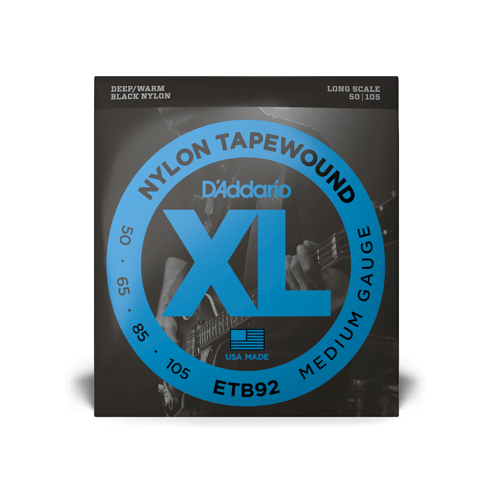 D'Addario ETB92 Medium Nylon Tape-Wound Bass Strings - 50-105 - Long Scale