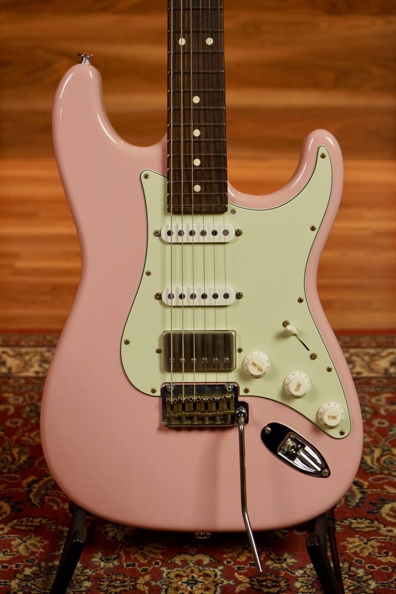 Suhr Mateus Asato Classic S Antique Signature Guitar - Shell Pink
