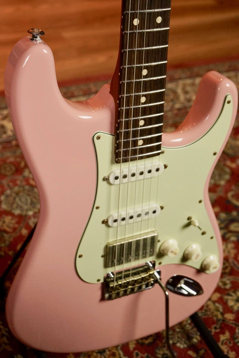 Suhr Mateus Asato Classic S Antique Signature Guitar - Shell Pink