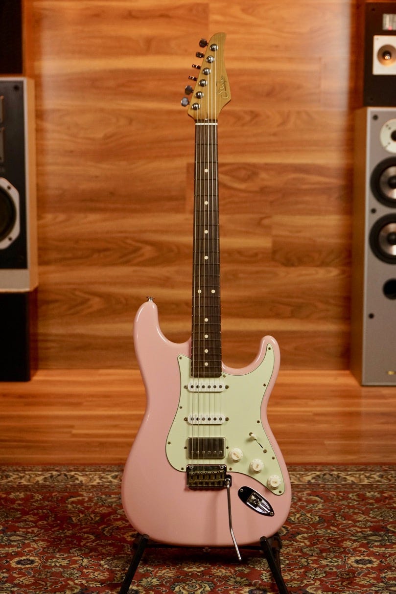 Suhr Mateus Asato Classic S Antique Signature Guitar - Shell Pink