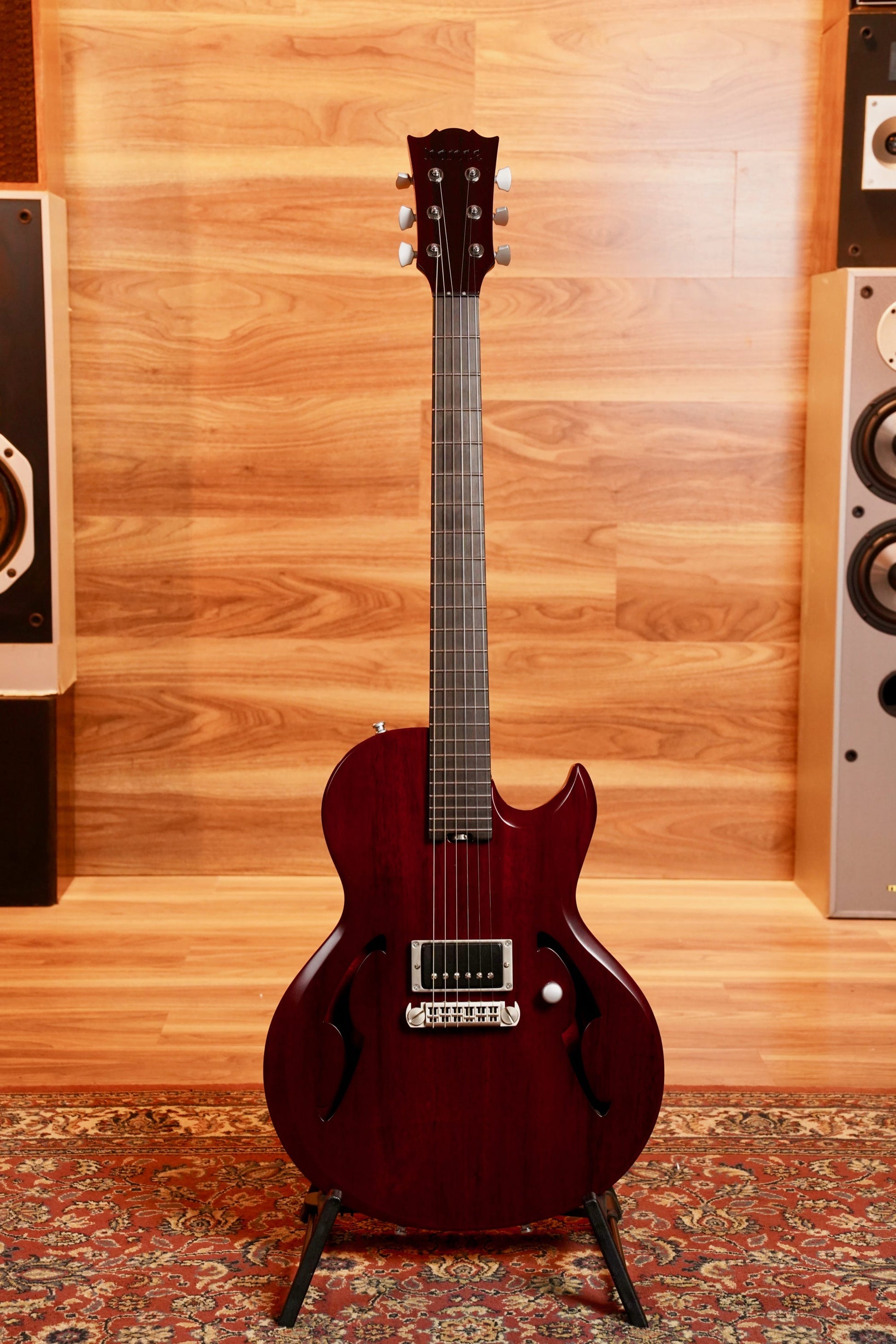Vance Custom "Fifty Three" Semi-Hollow Electric Guitar w/Case - Bordeaux Cherry Satin