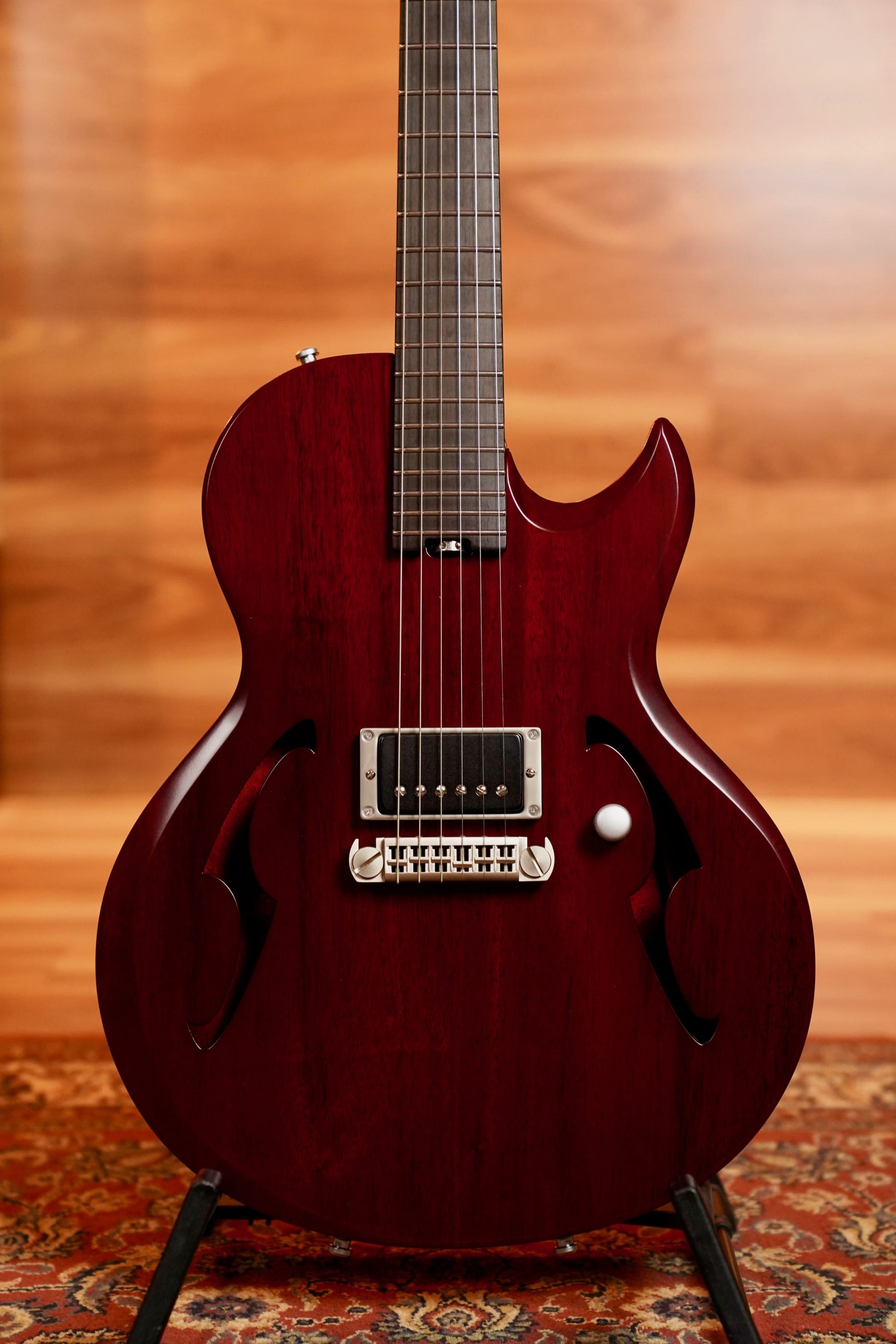 Vance Custom "Fifty Three" Semi-Hollow Electric Guitar w/Case - Bordeaux Cherry Satin