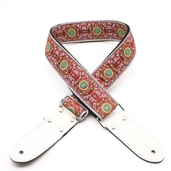 DSL 2" Jacquard Guitar Strap - Sal Red