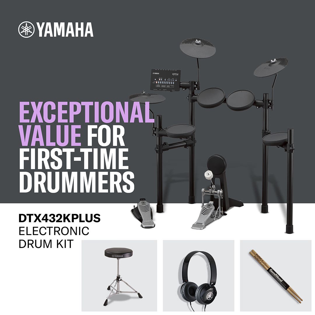 Yamaha DTX432KPLUS Electronic Drum Kit Package