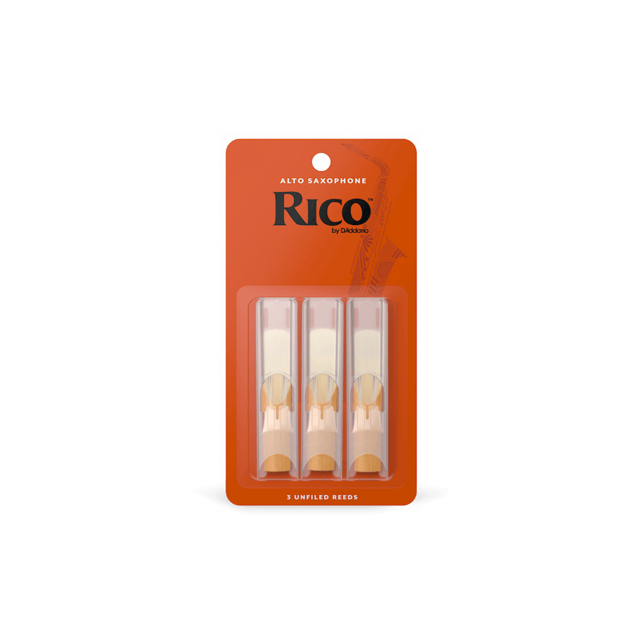 Rico Alto Saxophone Reeds - Pack of 3 - Strength 2.5