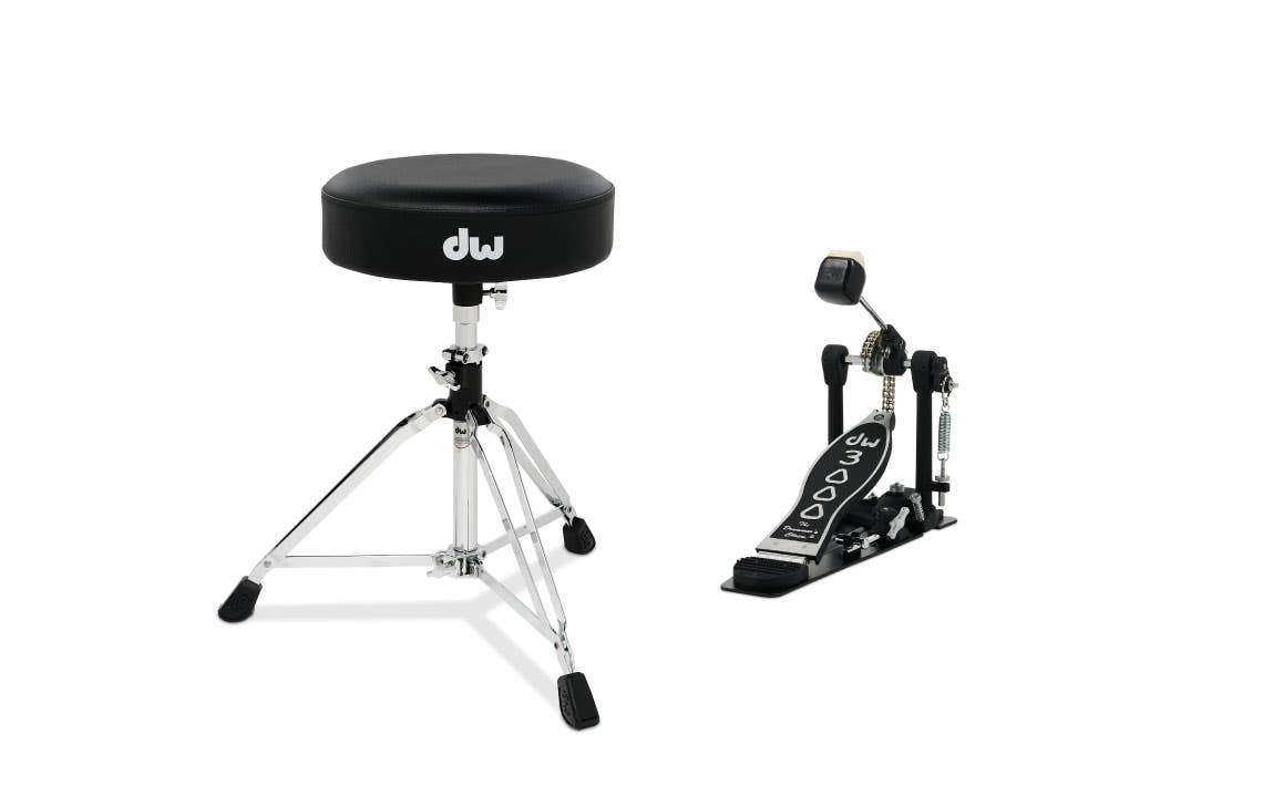 DW 2pc Hardware Pack. Inc: 3000 Series Single Pedal & Stool