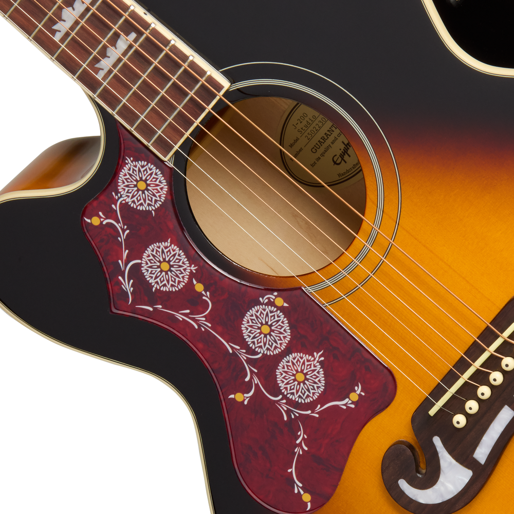 Epiphone J-200 Studio EC - Vintage Sunburst - Left Handed