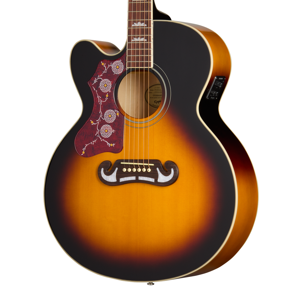 Epiphone J-200 Studio EC - Vintage Sunburst - Left Handed