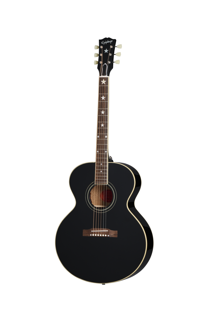 Epiphone J-180 LS w/Case - Ebony