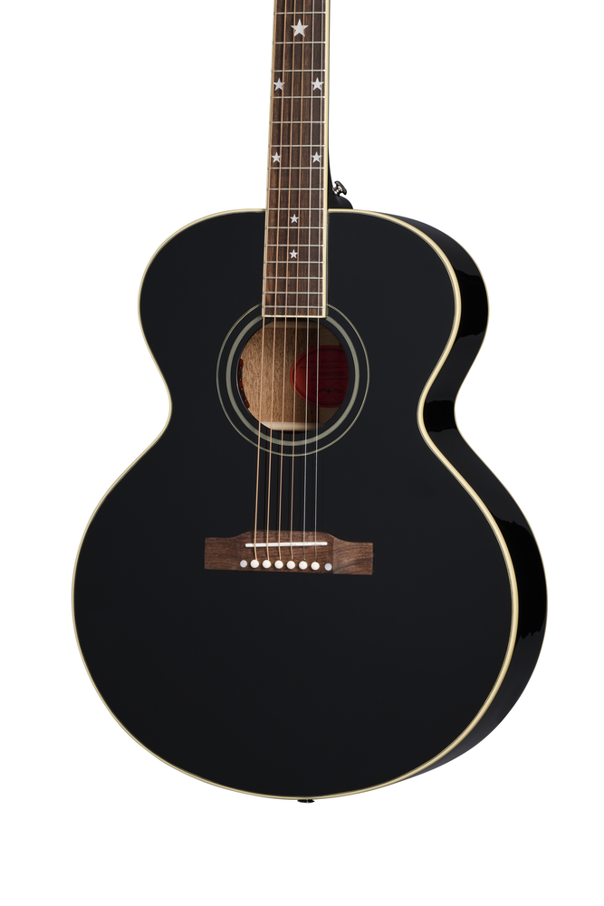 Epiphone J-180 LS w/Case - Ebony