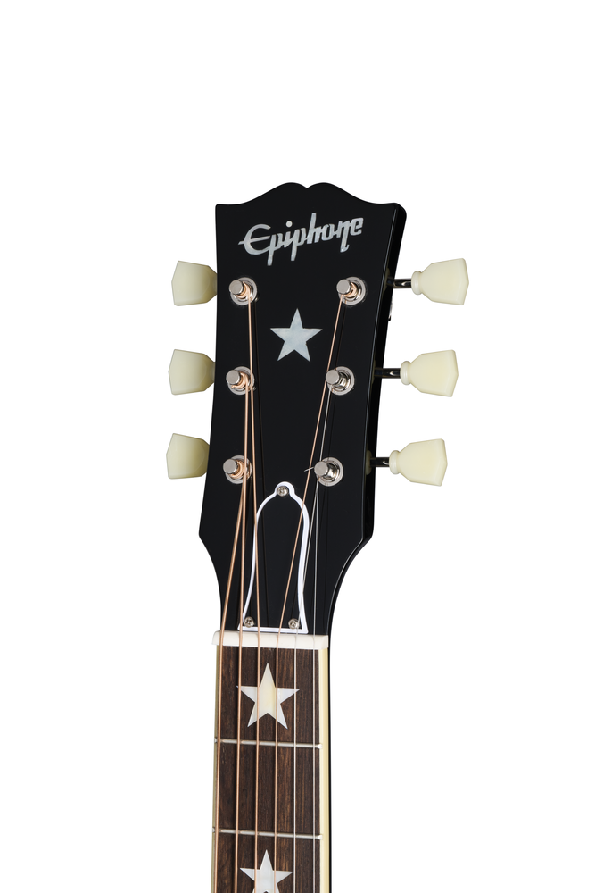 Epiphone J-180 LS w/Case - Ebony