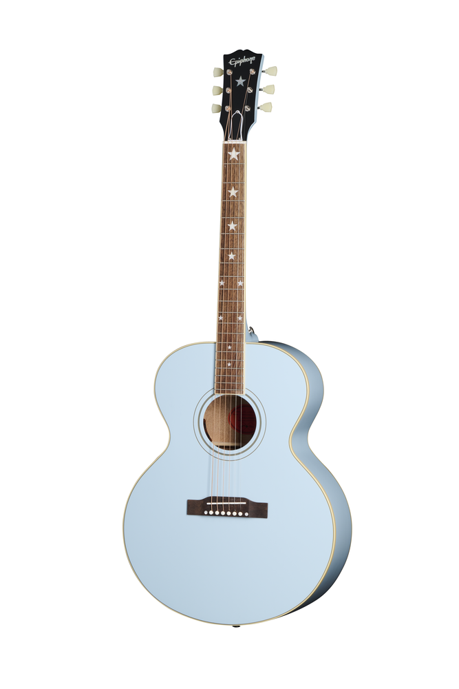 Epiphone J-180 LS w/Case - Frost Blue