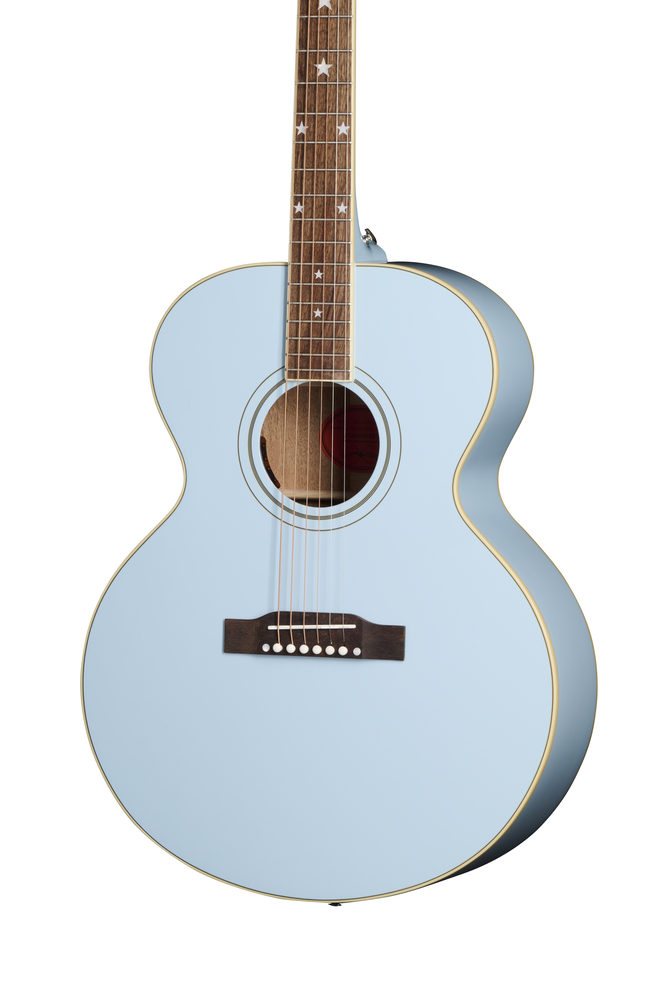 Epiphone J-180 LS w/Case - Frost Blue