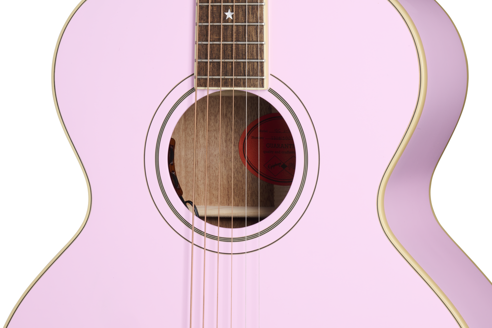 Epiphone J-180 LS w/Case - Pink