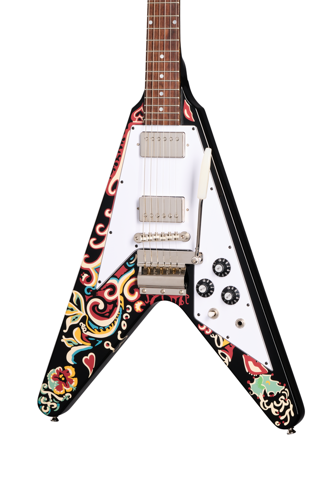 Epiphone Jimi Hendrix 'Love Drops' Flying V - Ebony - One Only