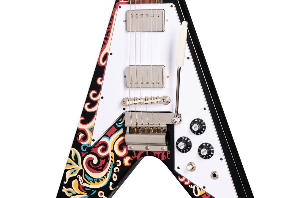 Epiphone Jimi Hendrix 'Love Drops' Flying V - Ebony - One Only