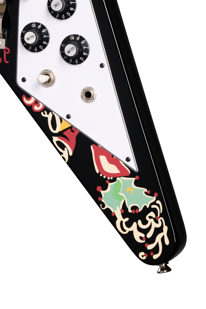 Epiphone Jimi Hendrix 'Love Drops' Flying V - Ebony - One Only