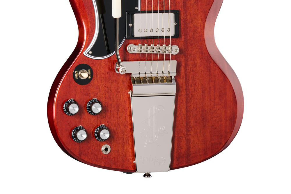 Epiphone 1964 SG Standard Reissue w/Maestro Vibrola - Left Handed - Cherry Red