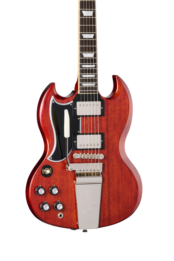 Epiphone 1964 SG Standard Reissue w/Maestro Vibrola - Left Handed - Cherry Red