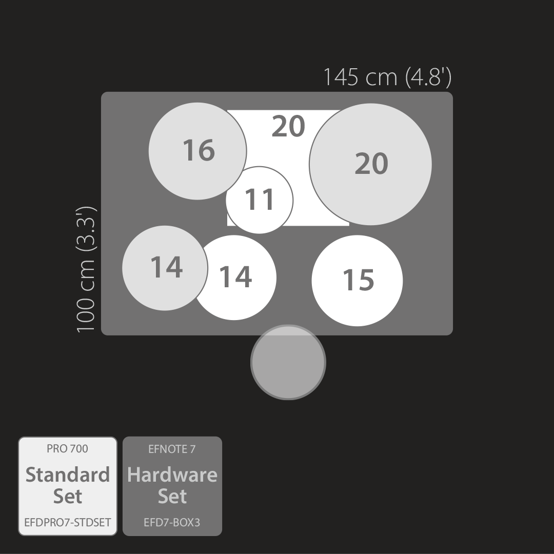 EFNOTE PRO 700 Series Electronic Drum Kit w/Hardware