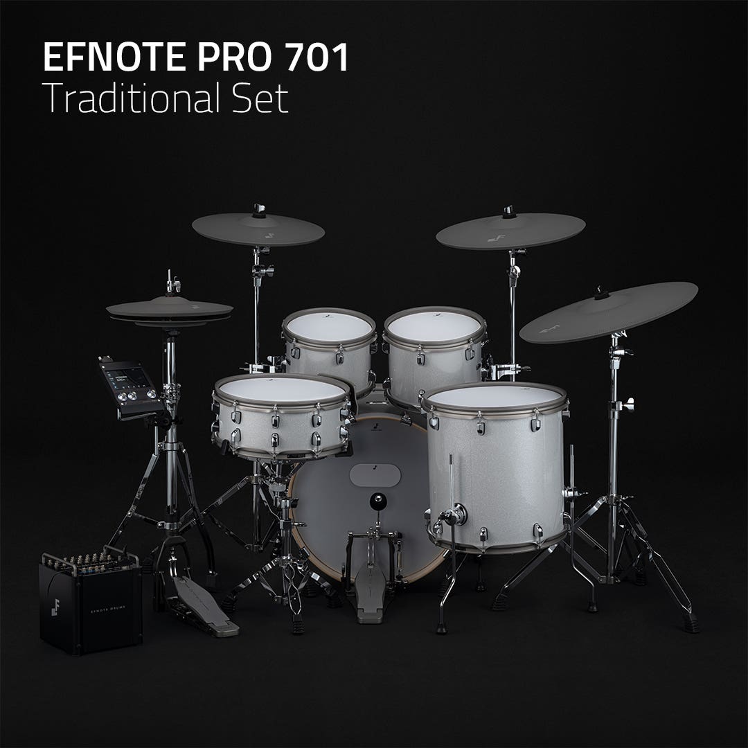 EFNOTE PRO 700 Series Electronic Drum Kit w/Hardware