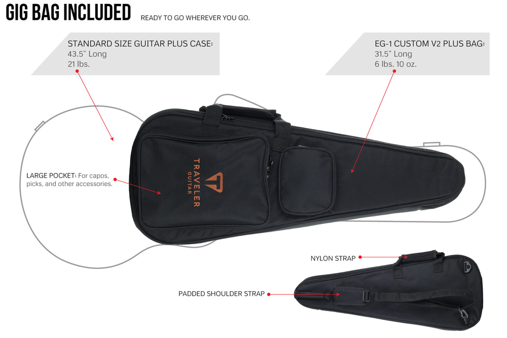 Traveler Guitar EG-1 Custom - Gloss Black