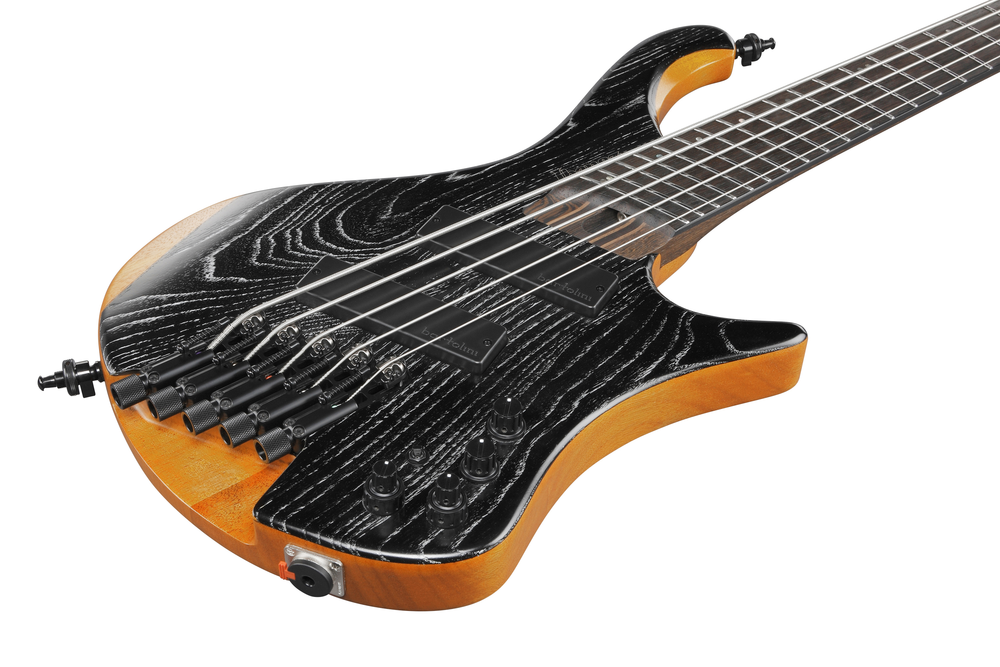 Ibanez EHB1135MS 5 String Electric Bass w/ Gigbag - Silver Wave Black Low Gloss