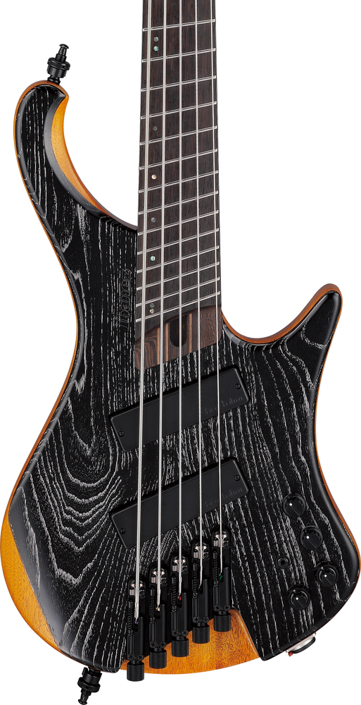 Ibanez EHB1135MS 5 String Electric Bass w/ Gigbag - Silver Wave Black Low Gloss