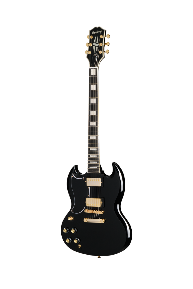 Epiphone SG Custom - Ebony Left Handed w/ Premium Gig Bag
