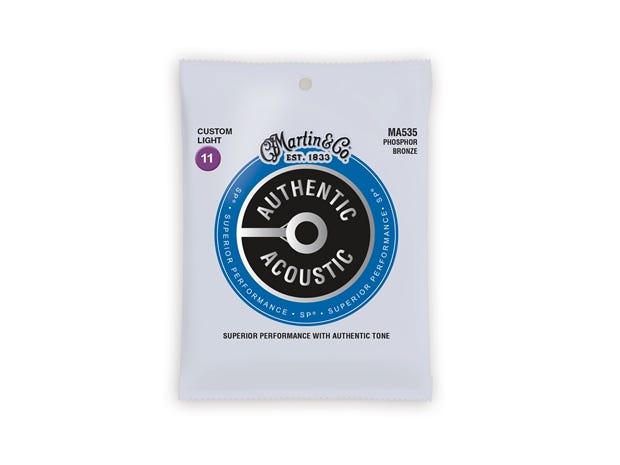 Martin Authentic 92/8 Acoustic Guitar Strings - Custom Light 11-52 (MA535)