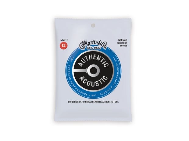 Martin Authentic 92/8 Acoustic Guitar Strings - Light 12-54 (MA540)